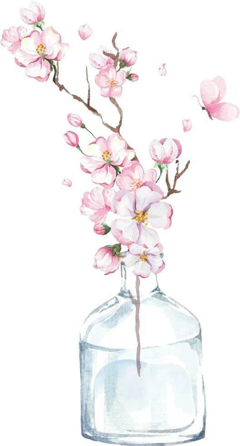 tranh vẽ hoa đào đẹp mùa xuân 