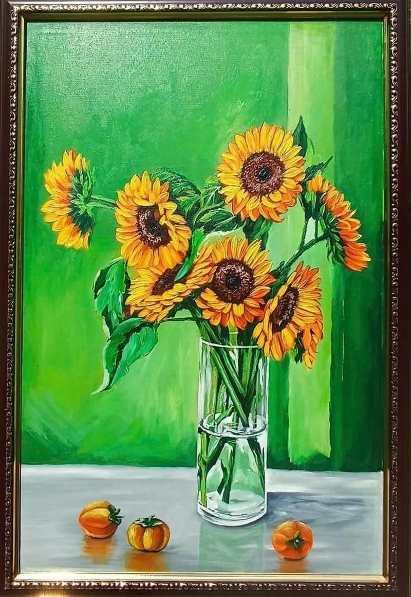 ảnh vẽ hoa hướng dương dễ vẽ 