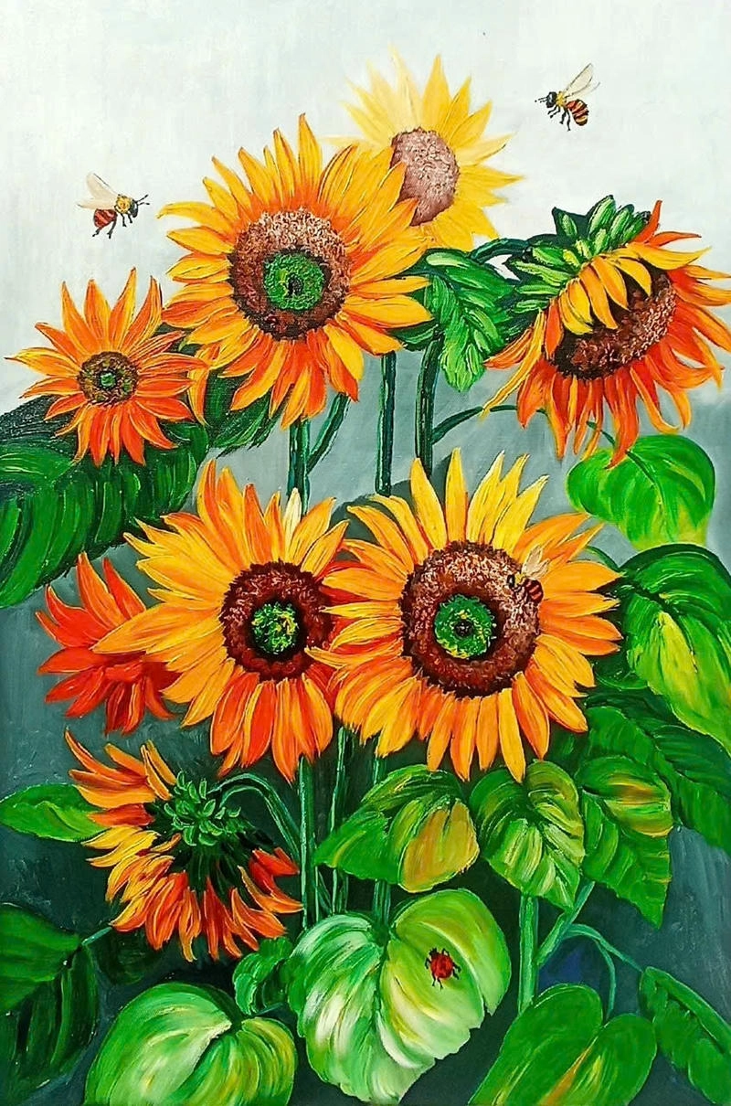 hình ảnh hoa hướng dương vẽ tay 