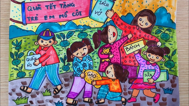 vẽ cộng đồng văn minh đơn giản 
