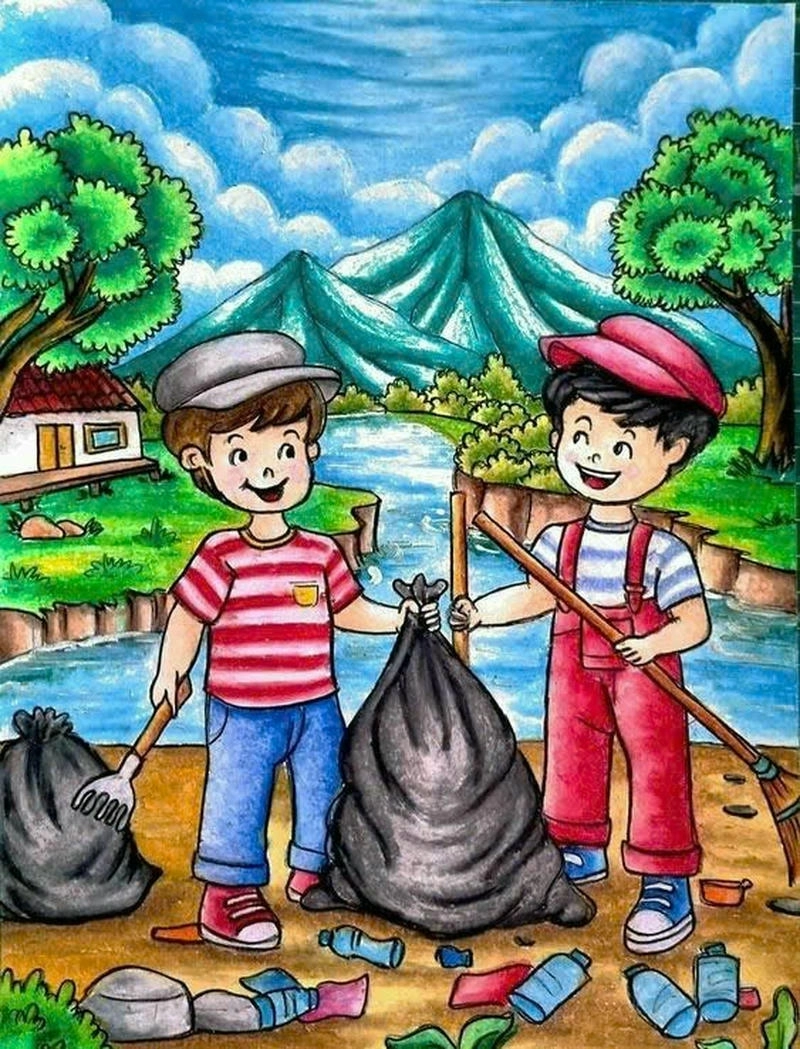 tranh tuyên truyền cộng đồng tốt đẹp 