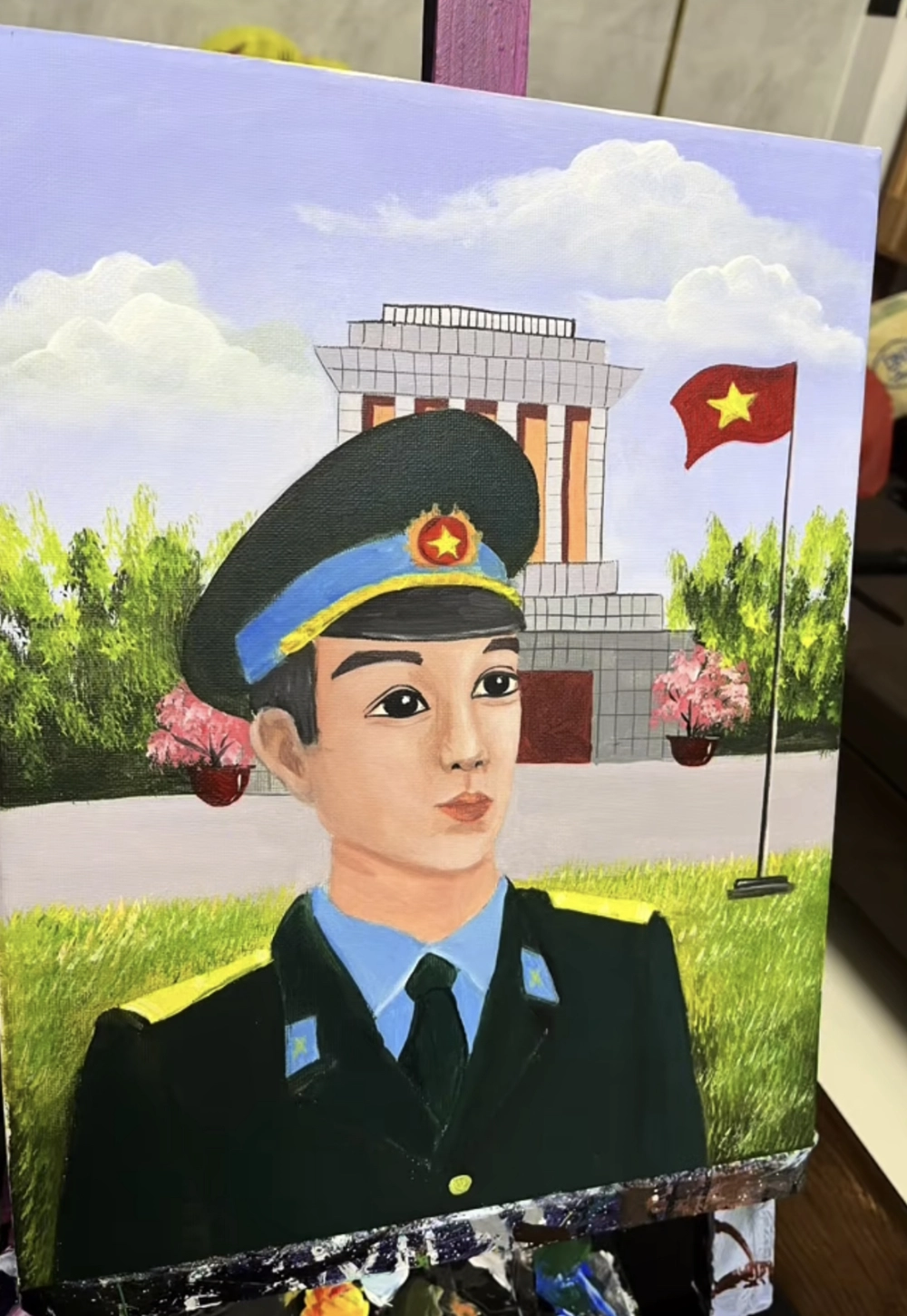 tranh lăng bác cho bé 