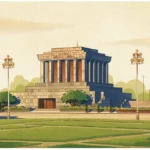 tranh phong cảnh lăng bác hồ