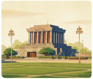 tranh phong cảnh lăng bác hồ