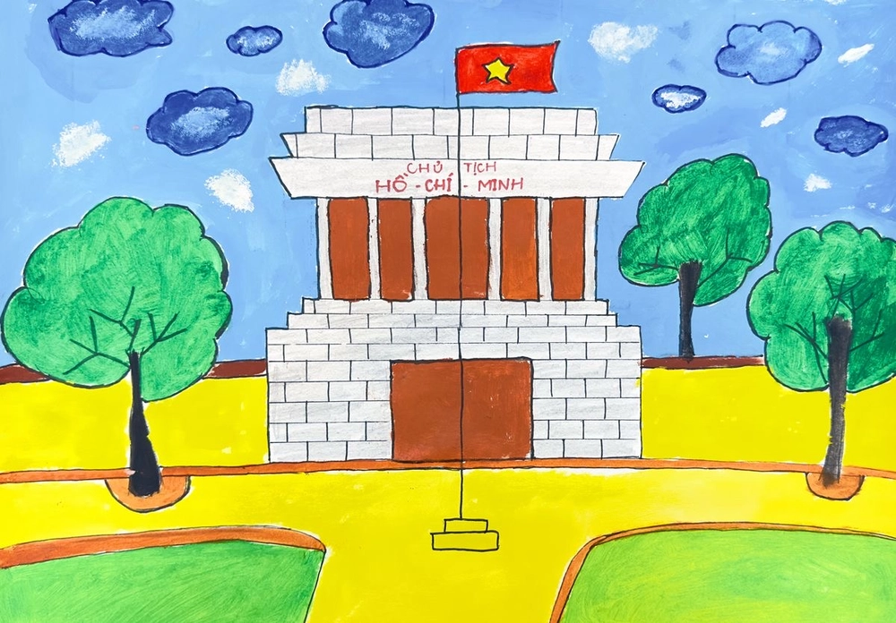 tranh tô màu lăng bác 