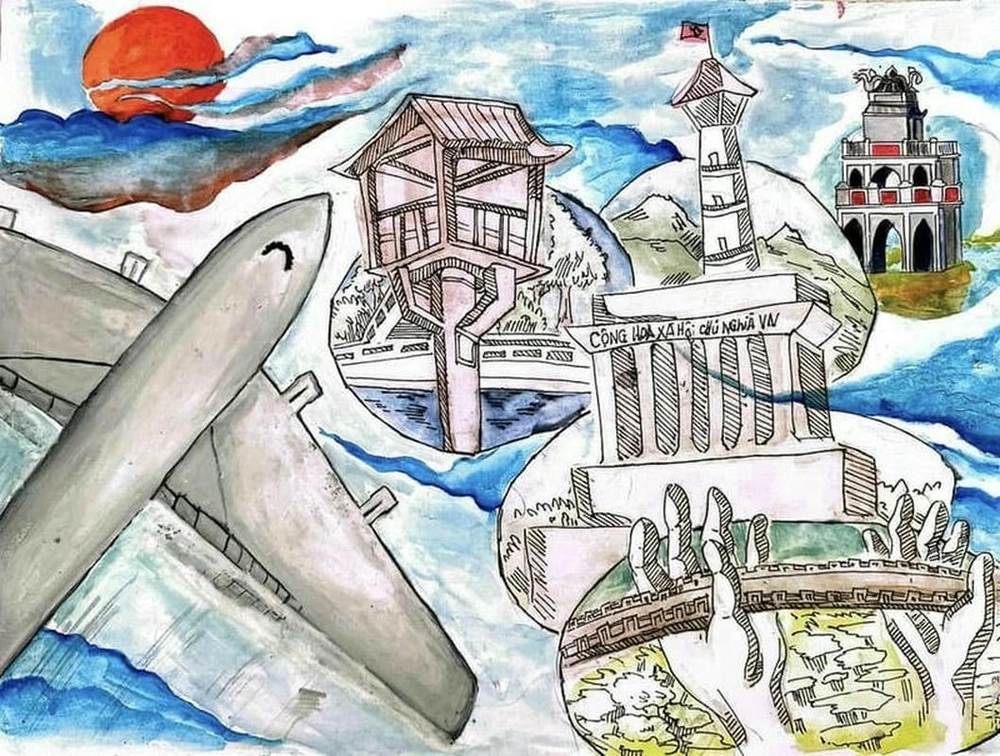 tranh lăng bác dễ vẽ 