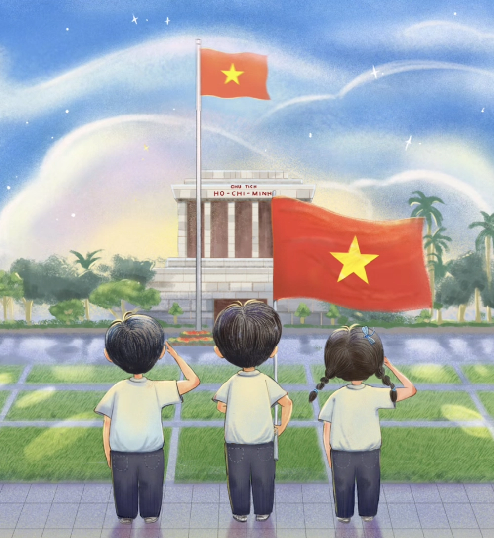 hình vẽ lăng bác hồ 