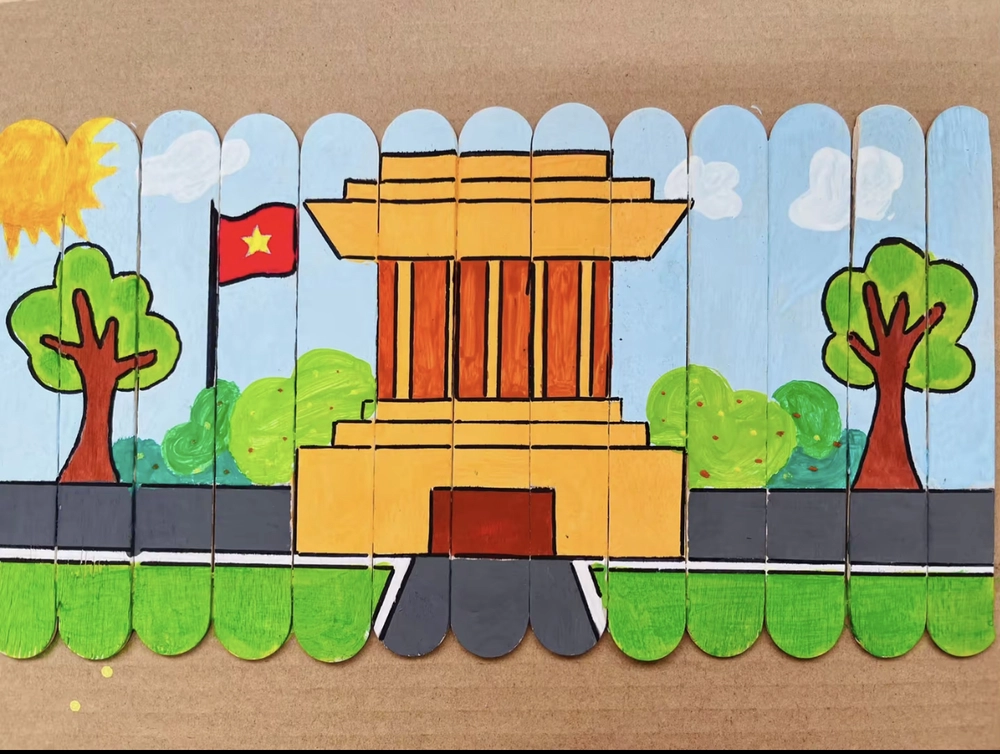 tô màu tranh lăng bác 