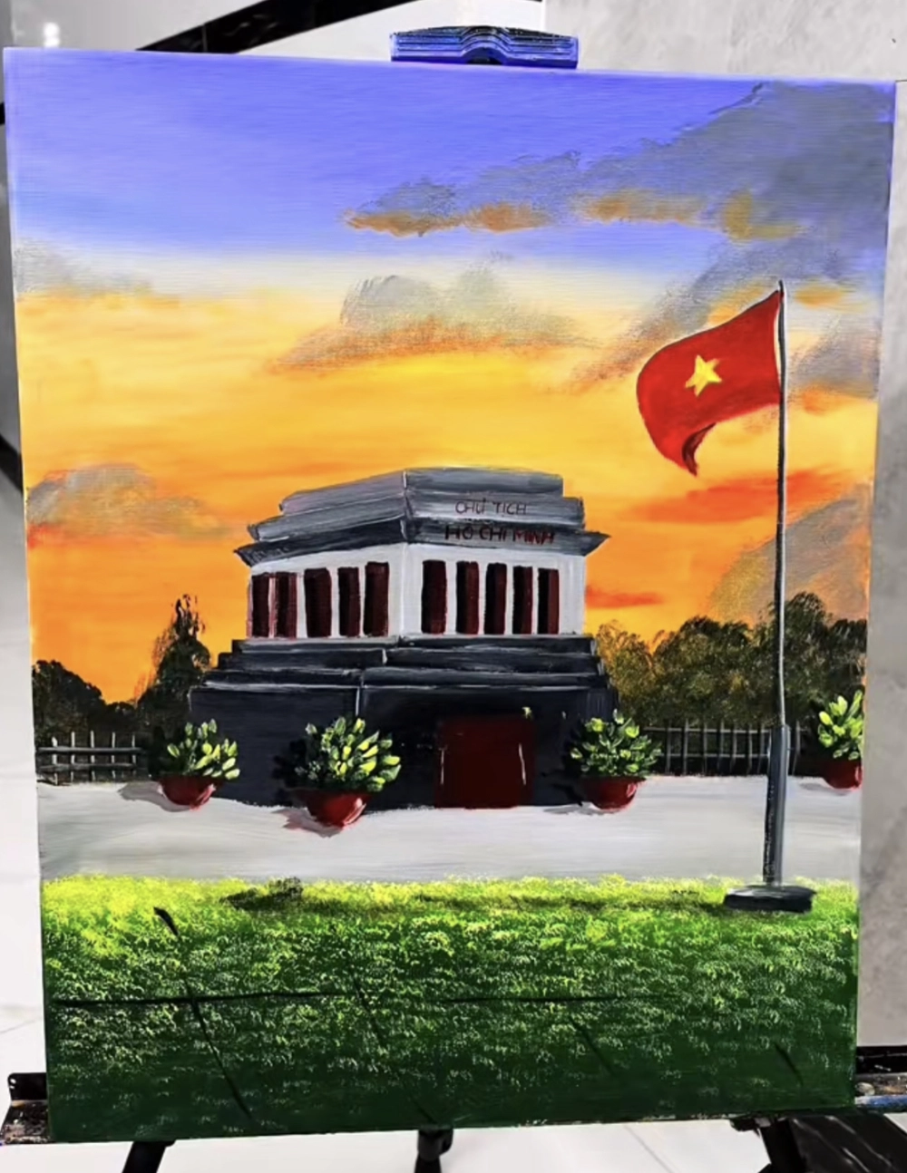 tranh phong cảnh lăng bác 