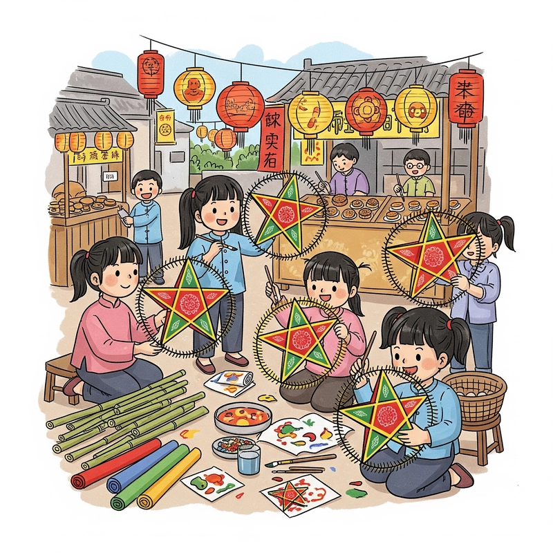 tranh vẽ nghề thợ mộc làng nghề truyền thống 