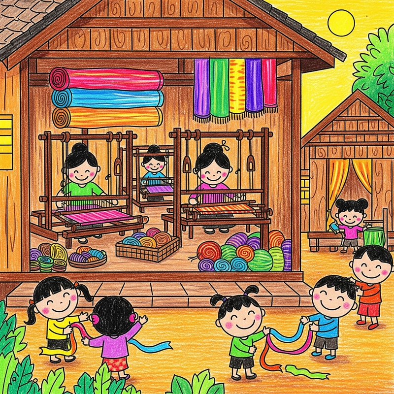 tranh đề tài làng nghề truyền thống dân gian 