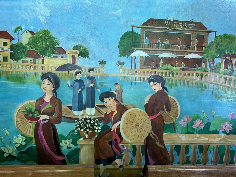 tranh vẽ phong cảnh làng nghề truyền thống 