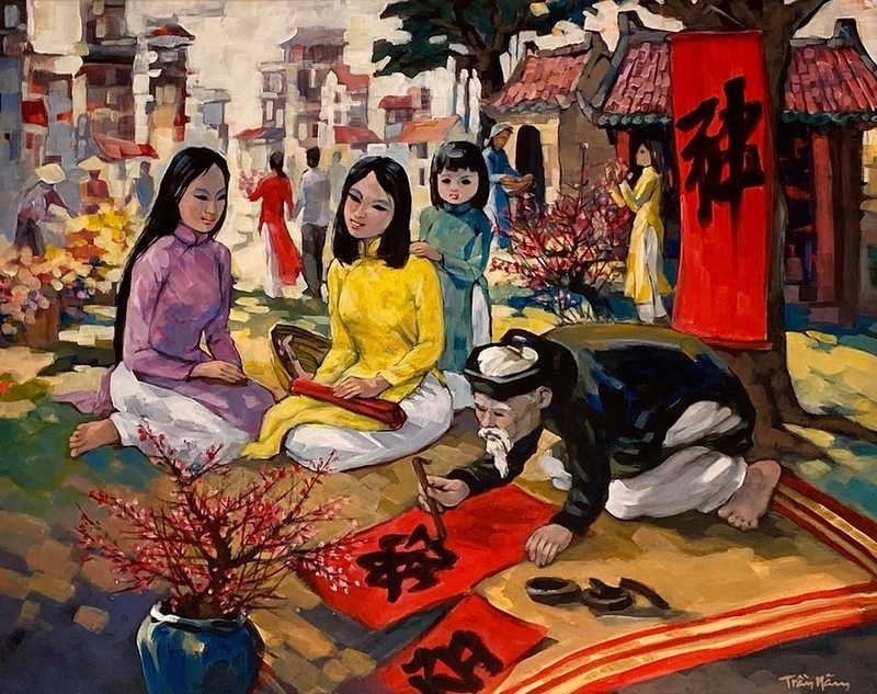 vẽ tranh về làng nghề truyền thống quê hương 