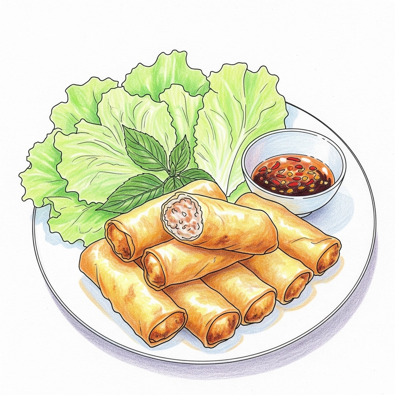 vẽ món ăn việt nam bằng màu nước 