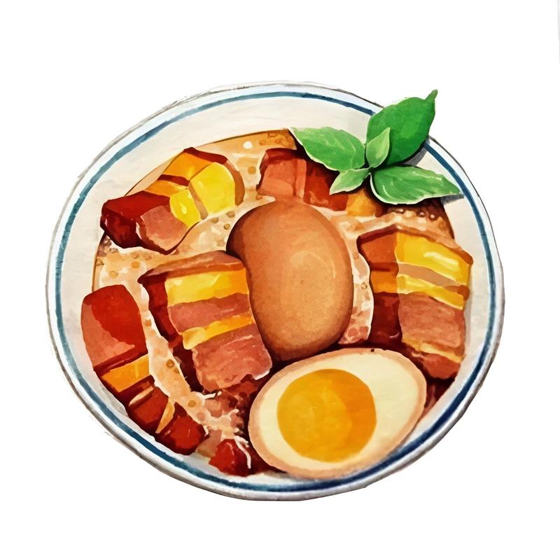 tranh vẽ món ăn việt nam màu sắc 