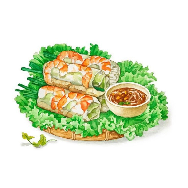 hình vẽ món ăn việt nam sáng tạo 