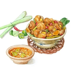 vẽ món ăn việt nam kiểu học sinh