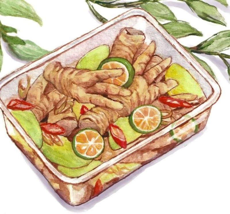 tranh vẽ các món ăn việt nam đặc trưng 