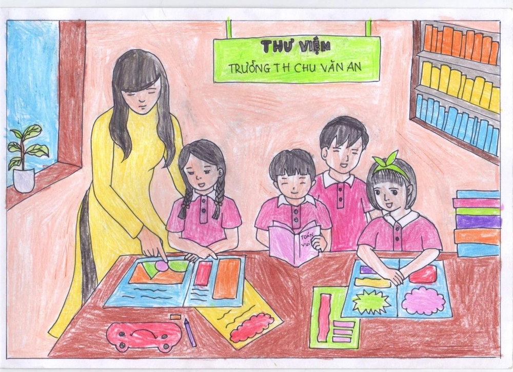 tranh vẽ về nghề giáo viên ý nghĩa 