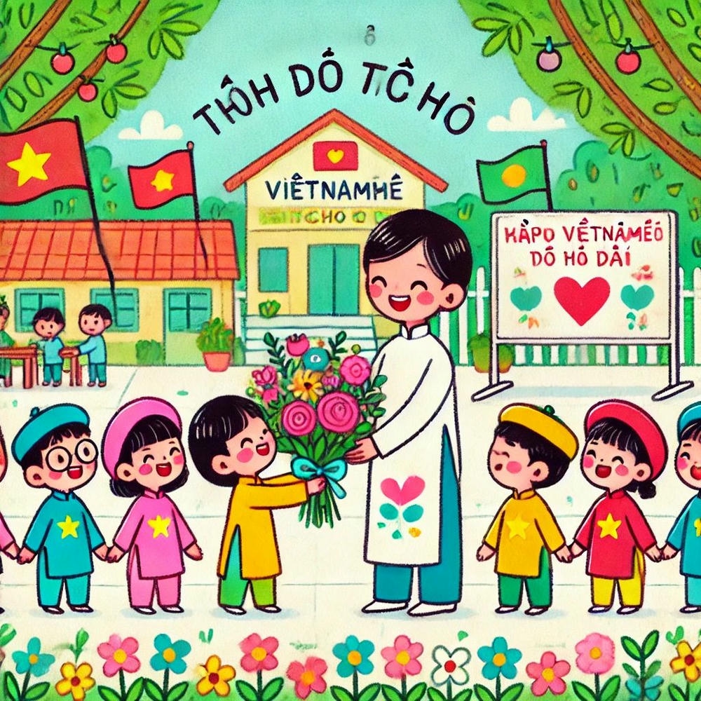 tranh vẽ nghề giáo viên truyền thống