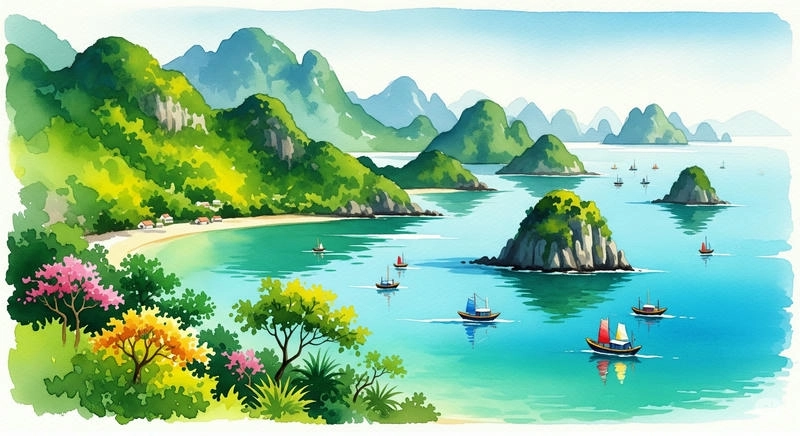 quê hương tranh vẽ học sinh tiểu học 