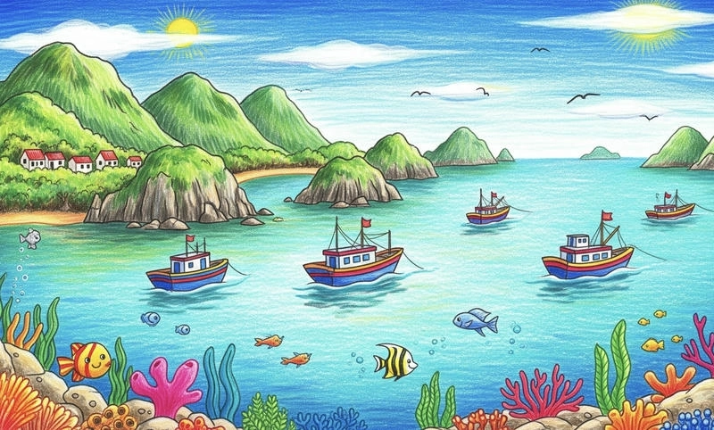tranh vẽ cảnh đẹp quê hương mùa xuân 