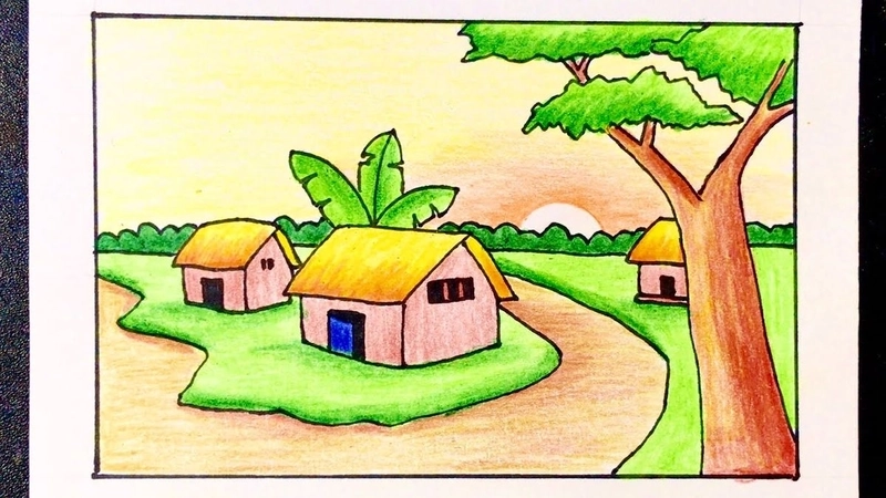 vẽ tranh bảo vệ cảnh quan thiên nhiên trong lành 