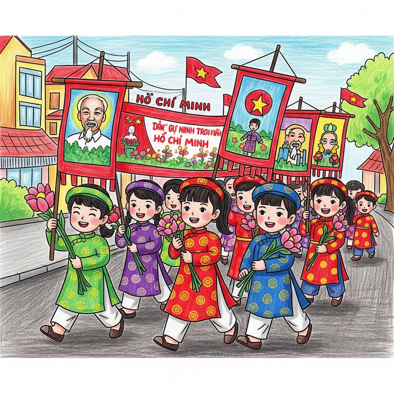 tranh vẽ thiếu nhi 