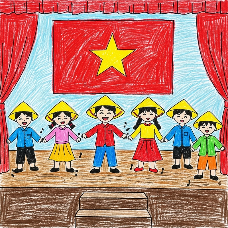 vẽ tranh thiếu nhi 