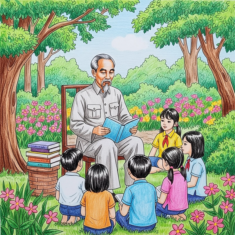mẫu tranh vẽ thiếu nhi 