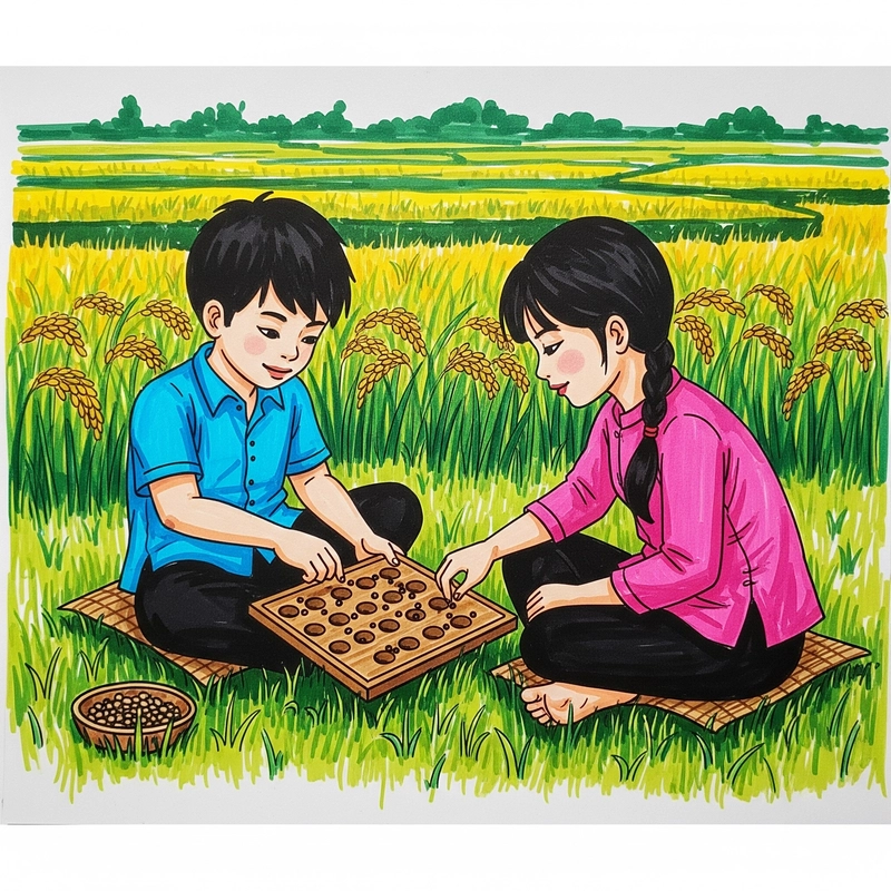 tranh trò chơi dân gian truyền thống việt 