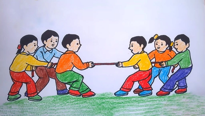 hình vẽ trò chơi dân gian đẹp 