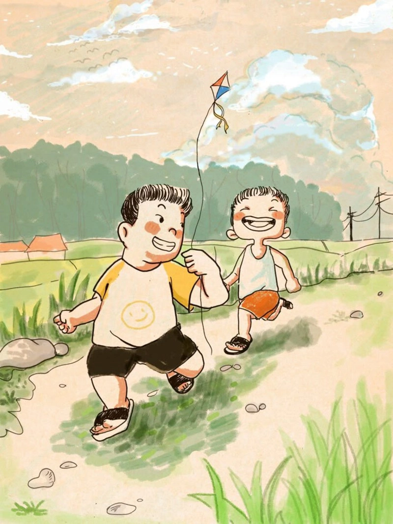 tranh trò chơi dân gian lớp 6 đơn giản 