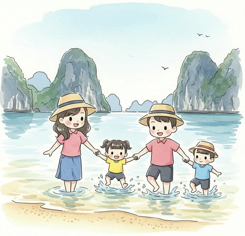 tranh vẽ vịnh hạ long sang trọng 