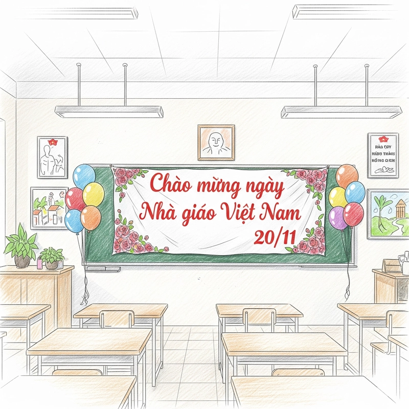 tranh vẽ về 20-11 sáng tạo 