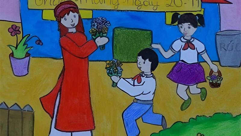 tranh vẽ 20 11 bằng bút chì 
