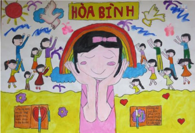 vẽ tranh hòa bình ý nghĩa cho học sinh 