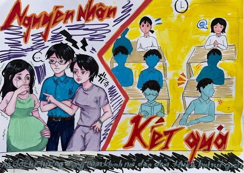 tranh bình đẳng giới cho học sinh 