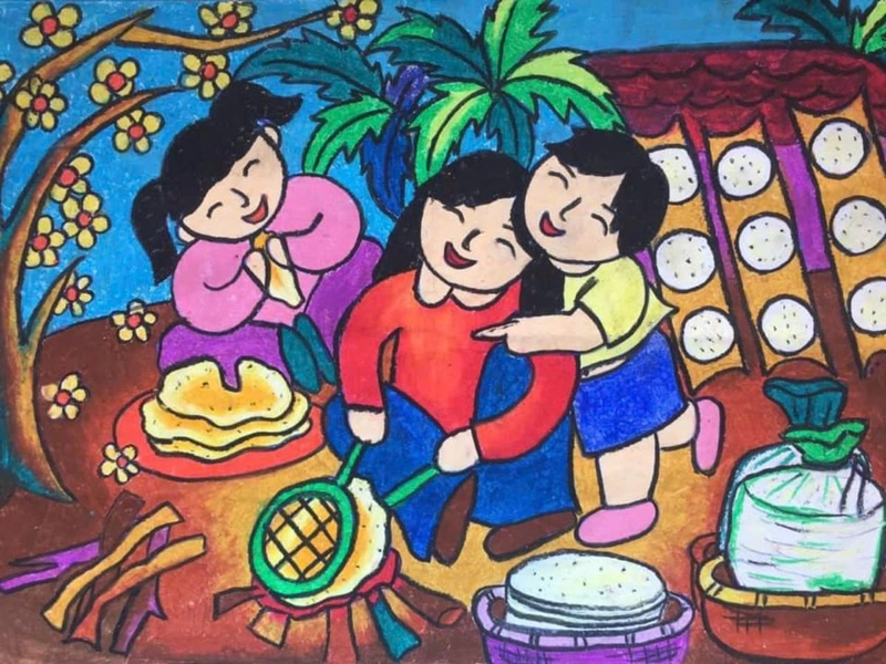 vẽ xuân yêu thương 