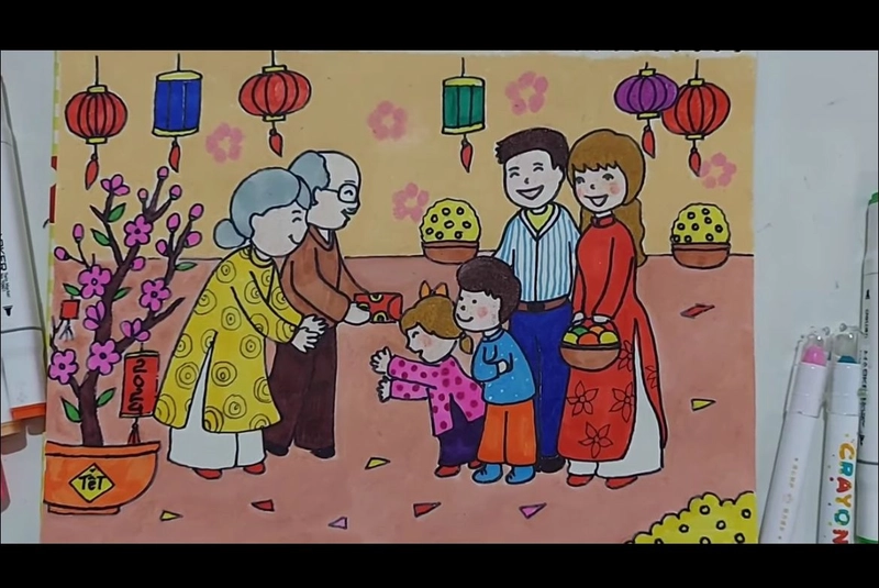 hình vẽ chủ đề mùa xuân 