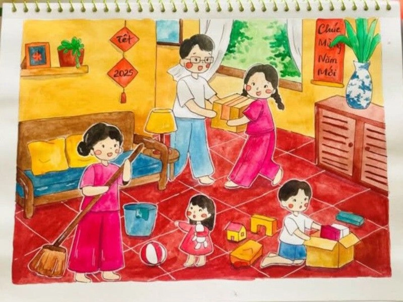 vẽ về chủ đề mùa xuân 