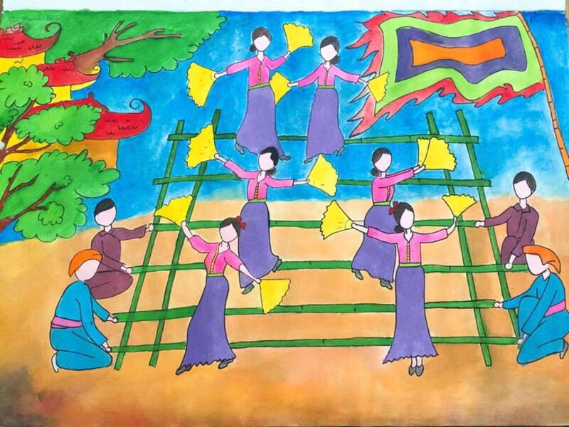vẽ tranh về chủ đề mùa xuân 