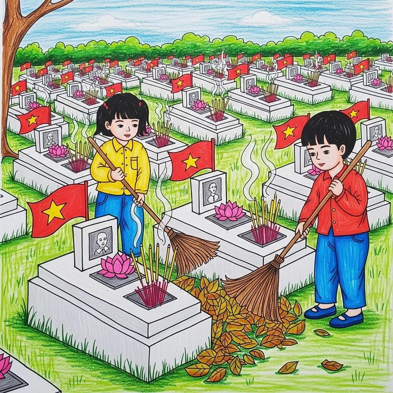 tranh đền ơn đáp nghĩa cảm động 
