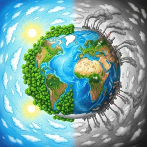 tranh vẽ chống hiệu ứng nhà kính