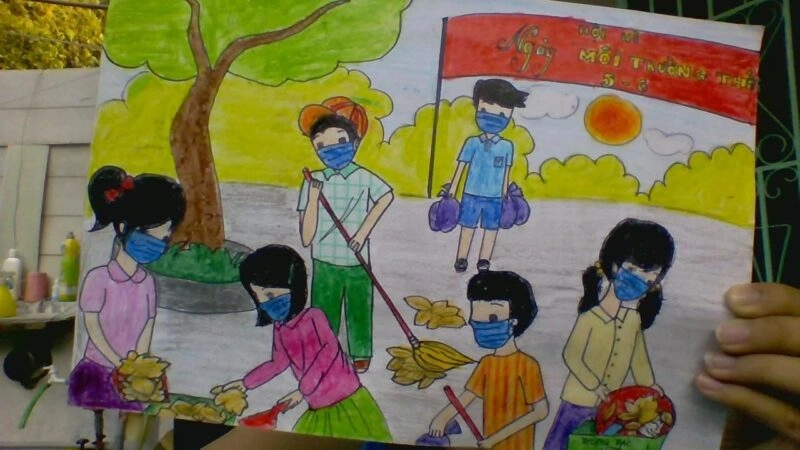vẽ tranh chủ đề việc làm 