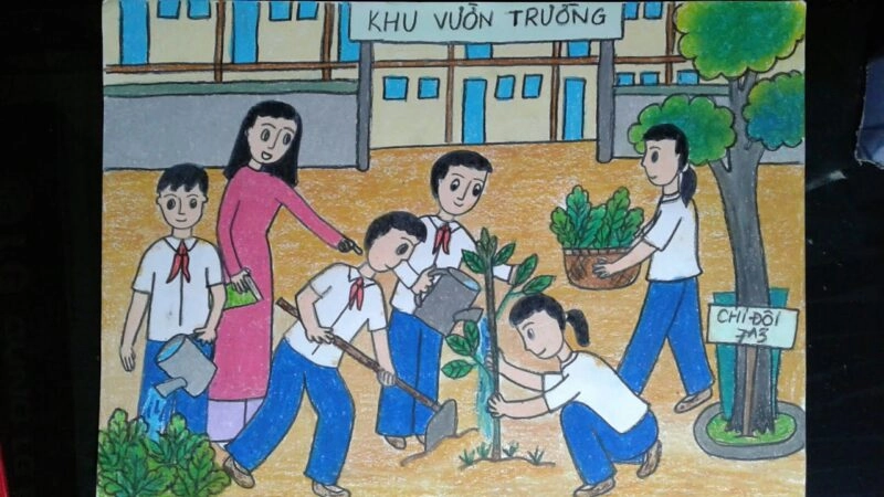 vẽ tranh chủ đề an toàn lao động 