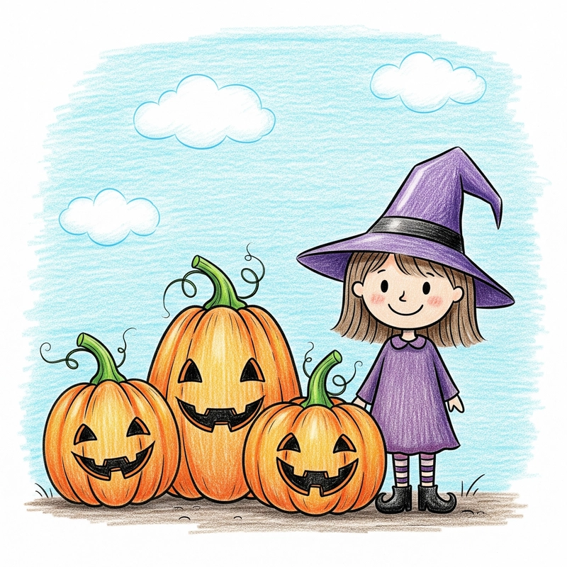 mẫu vẽ tranh lễ hội halloween đơn giản dễ vẽ 