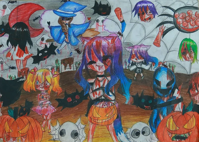 vẽ tranh halloween đẹp nhất cho học sinh 