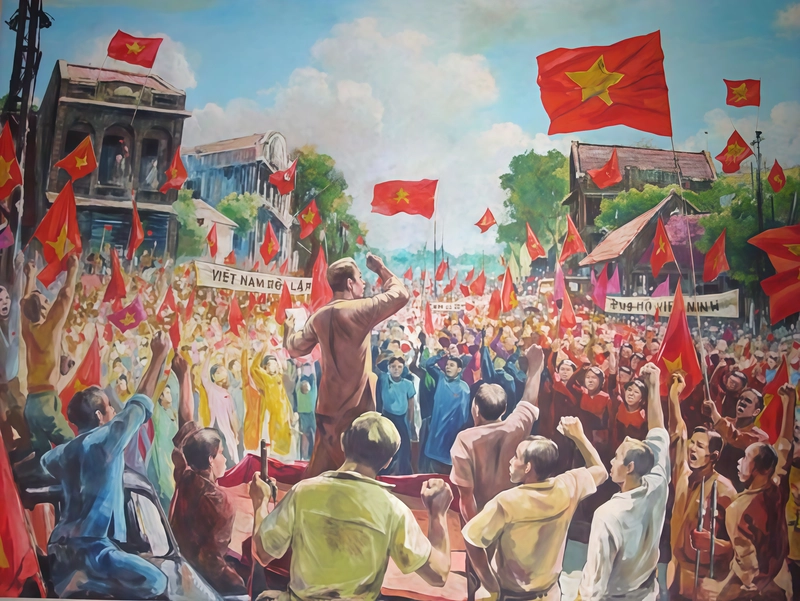 mẫu tranh vẽ ngày quốc khánh đẹp 
