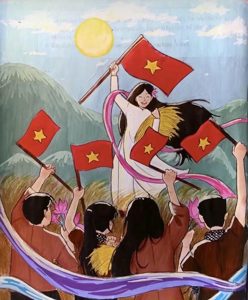 vẽ tranh ngày quốc khánh ý nghĩa nhất 